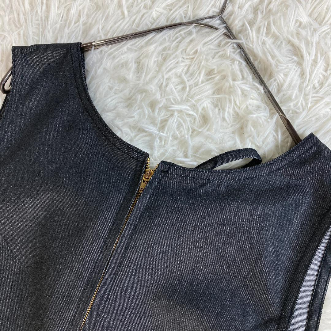 美品　DOUDOU　ドゥドゥ　JAPANデニム　タンクワンピース　ブラック　F