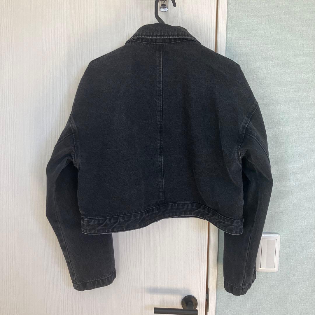 Searoomlyn リボンデニムジャケット　ブラック　フリーサイズ