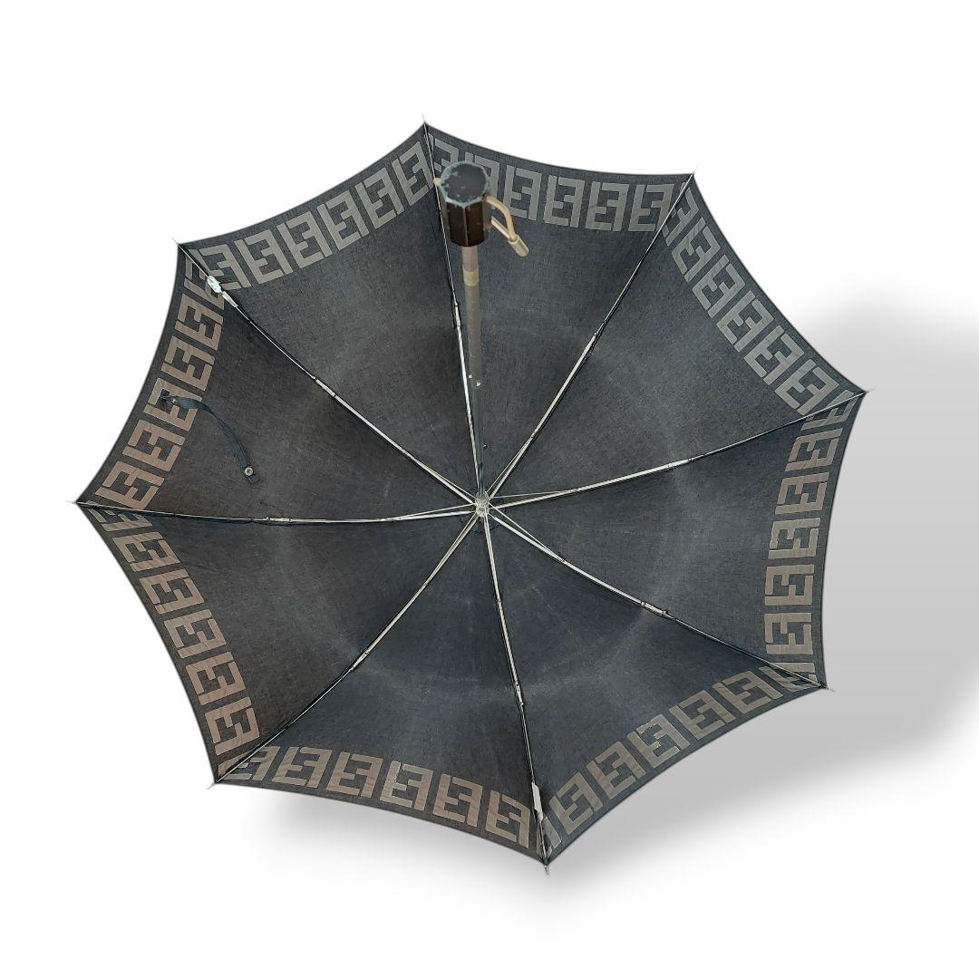 【大人気】フェンディ　FENDI　折り畳み傘　ブラック　良品　袋付き　FFロゴ