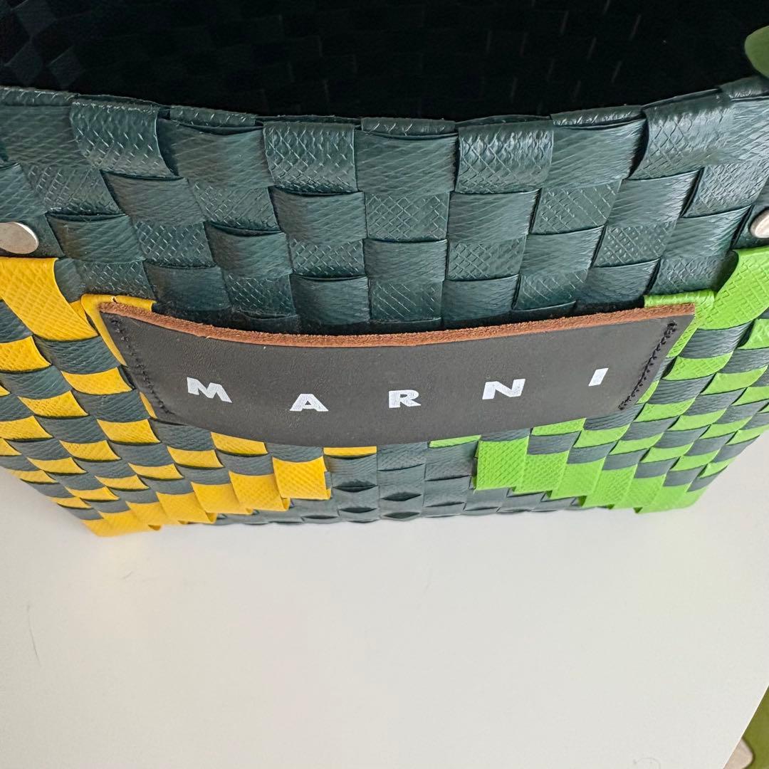 MARNI MARKET かごバッグ グリーン