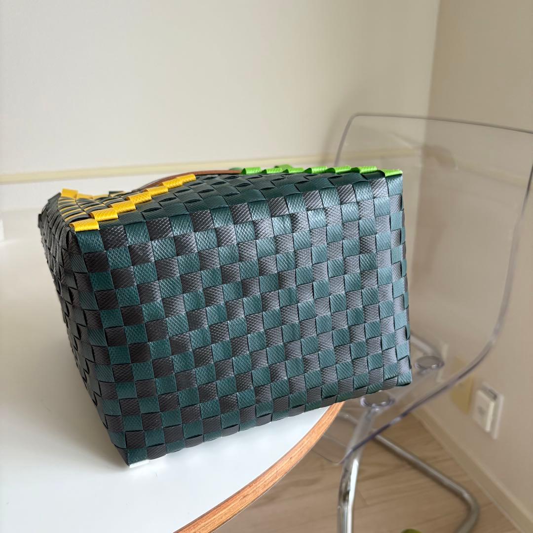 MARNI MARKET かごバッグ グリーン