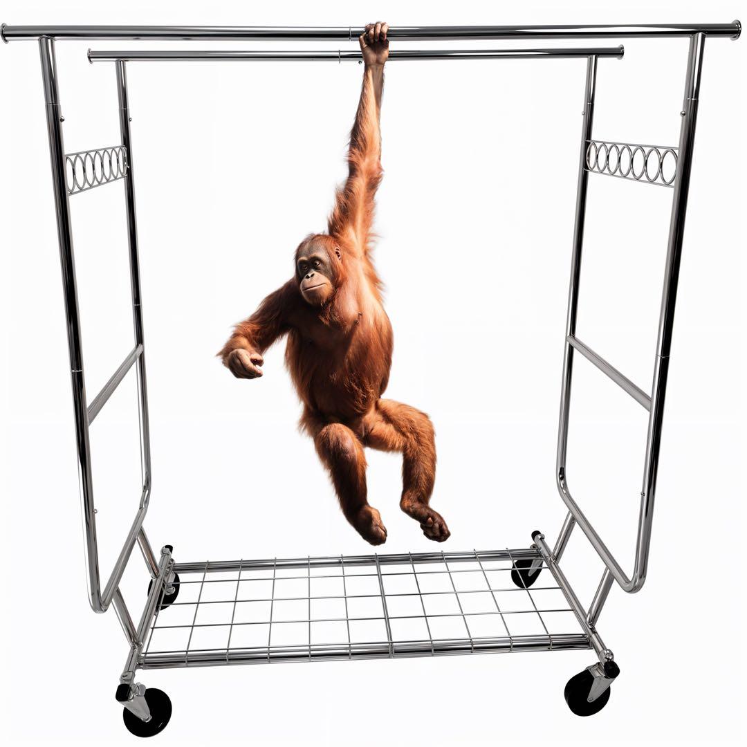 パイプハンガーラック シルバー 業務用 超頑丈 耐荷重 275KG