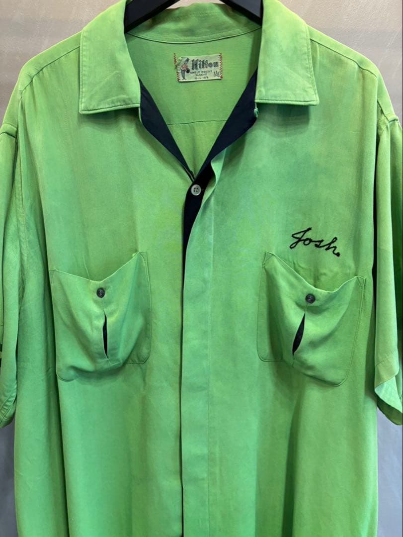 ウェア・シャツ 1950's \"HILTON\" RAYON BOWLING S/S SHIRT