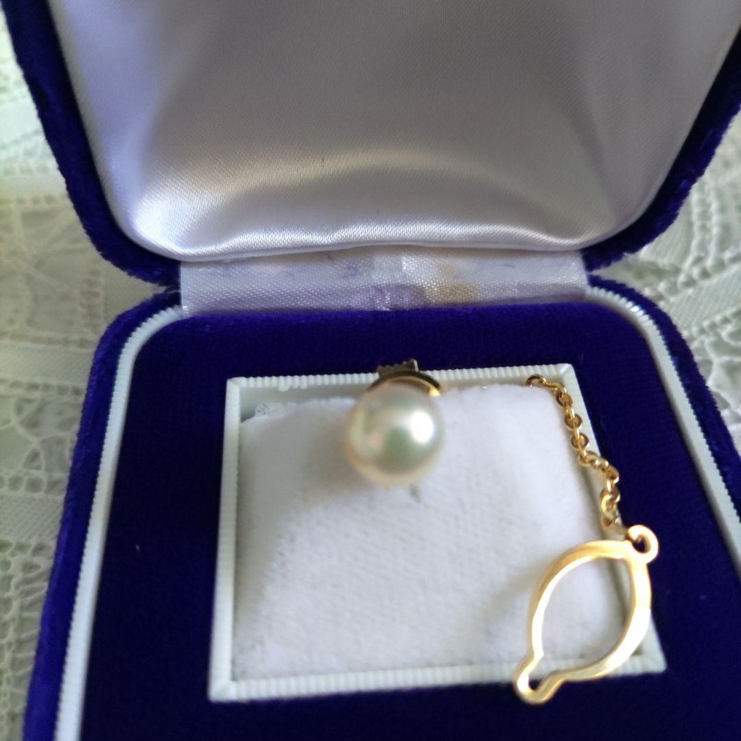 パールピンブローチ タイタック ネクタイピン 真珠 冠婚葬祭 USA