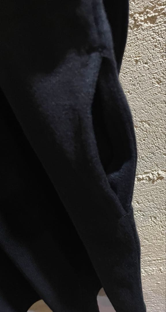 新品未使用45R 上質スムースのチュニック柔らかゆったり44000円黒完売品