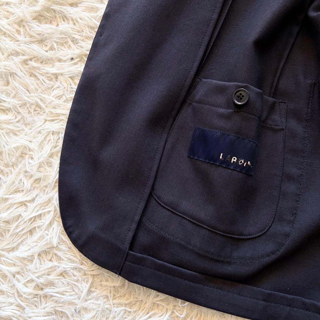 <23AW>LARDINI easy wear新ロゴ ネイビー ウールスーツ46