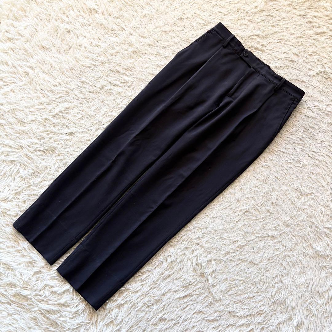 <23AW>LARDINI easy wear新ロゴ ネイビー ウールスーツ46