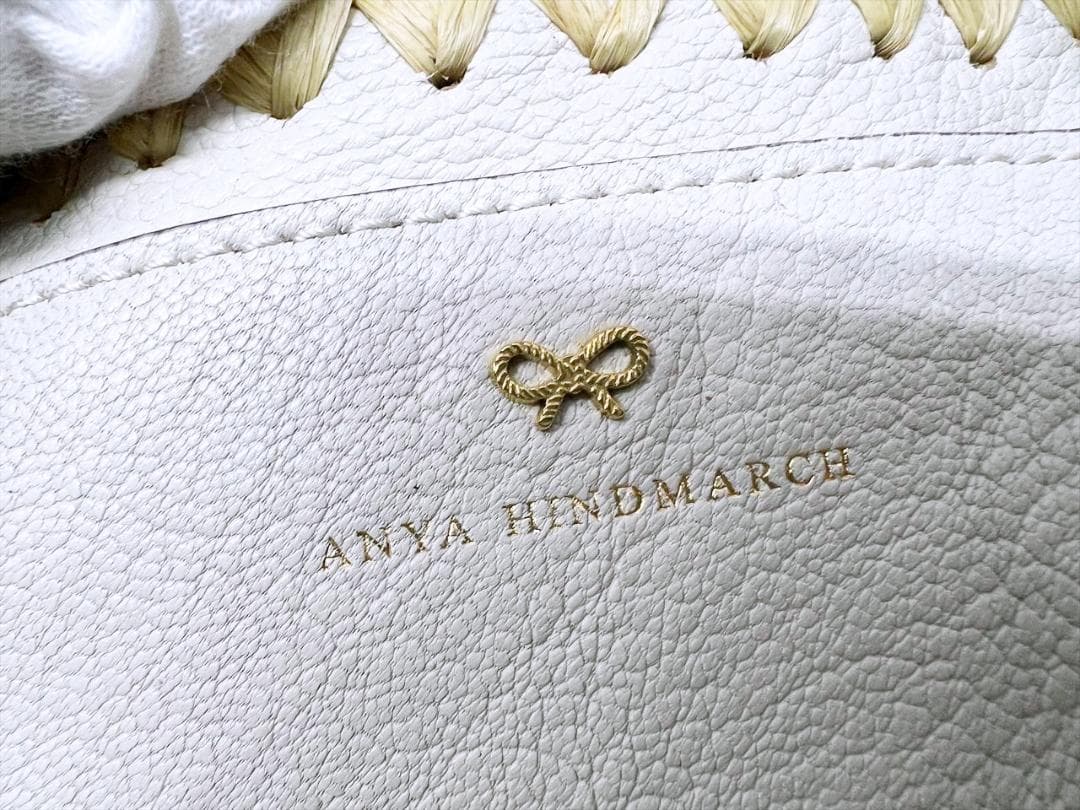 美品　アニヤハインドマーチ　ラフィア　ドローストリング　トート　ショルダーバッグ