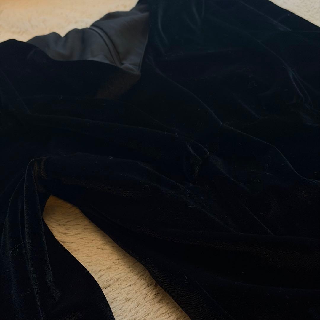 ワンピース Celon velour tie flare dress