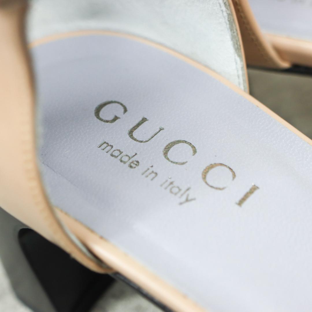 GUCCI グッチ パンプス ミュール ベージュ レディース 箱・保存袋付き