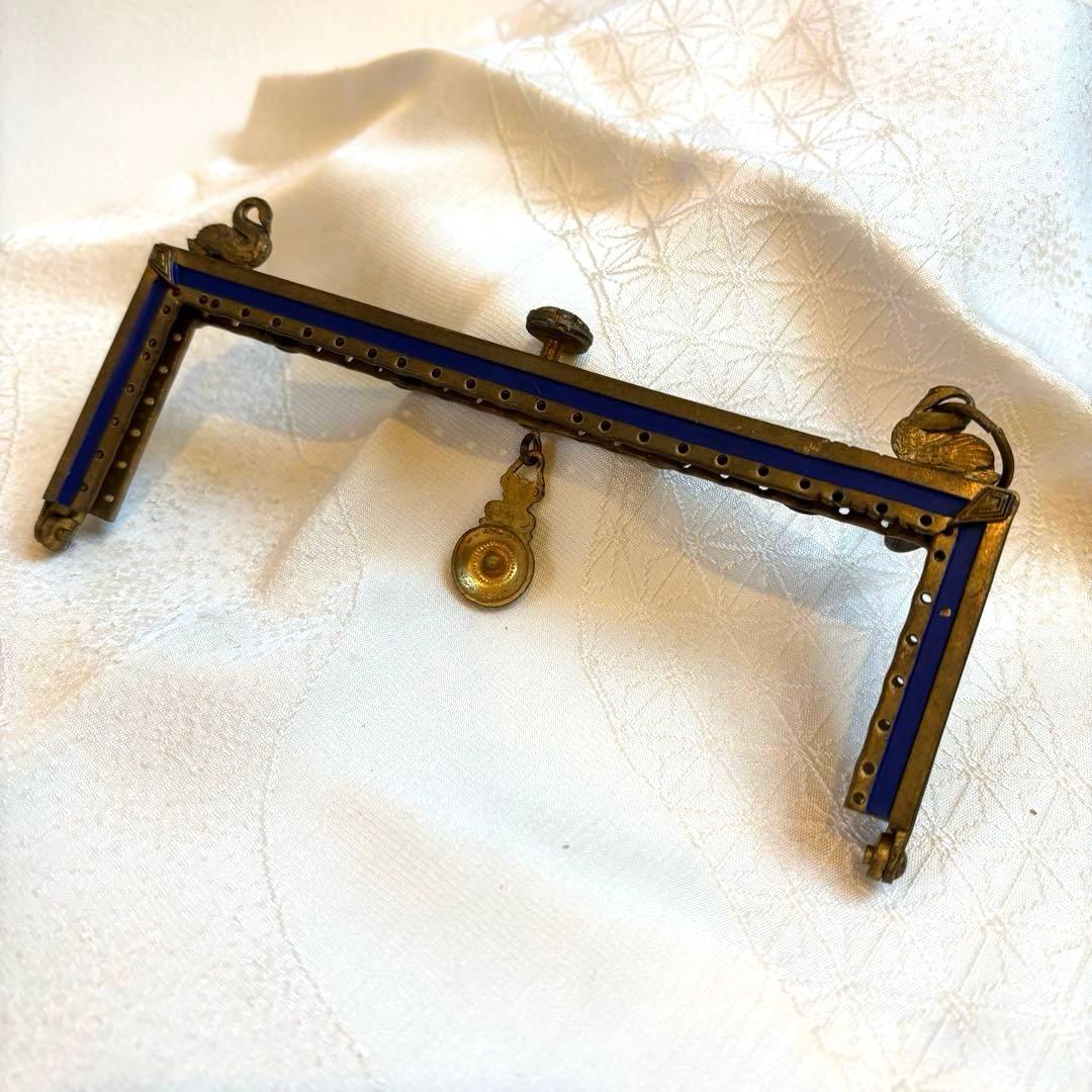 【希少・フランス製】アンティーク 口金金具　プチポアン サンプルタグ付100年前