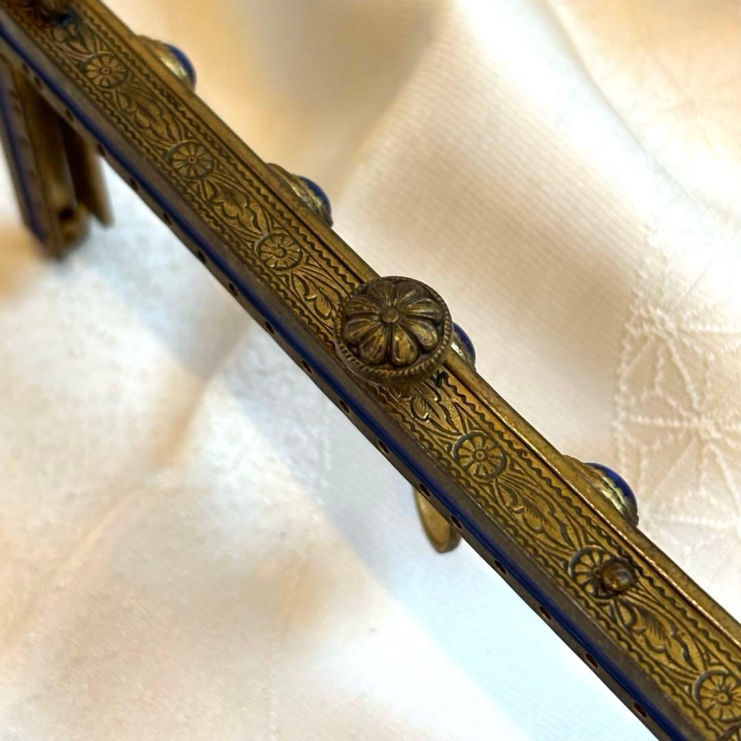 【希少・フランス製】アンティーク 口金金具　プチポアン サンプルタグ付100年前