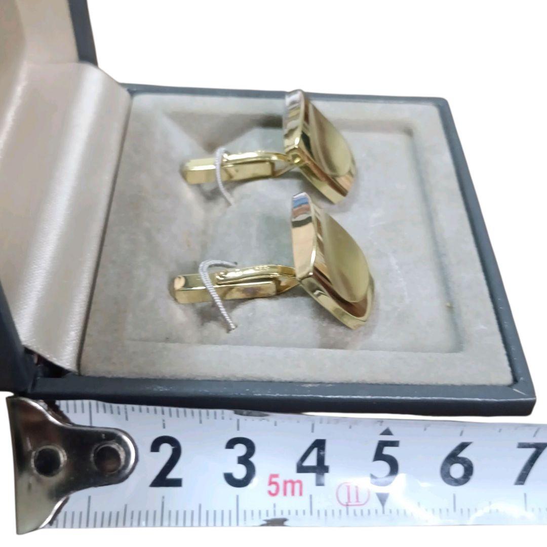 585 14金メッキ✨カフス ゴールドスウィヴル式 直線 スティック T字留め具