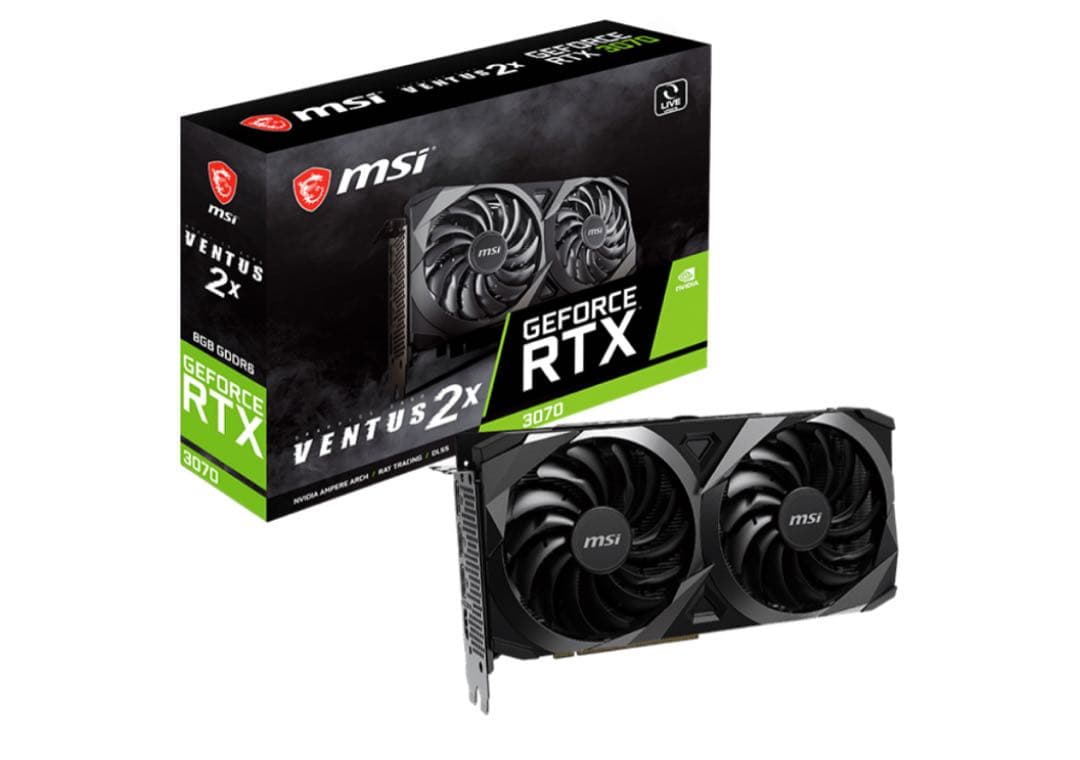 グラフィックボード・グラボ・ビデオカード MSI GeForce RTX 3070 Ventus 2X