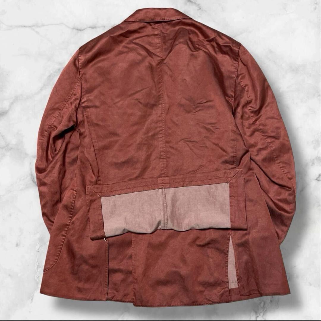 極美品● ボリオリ テーラードジャケット ダブル シルク コットン 50