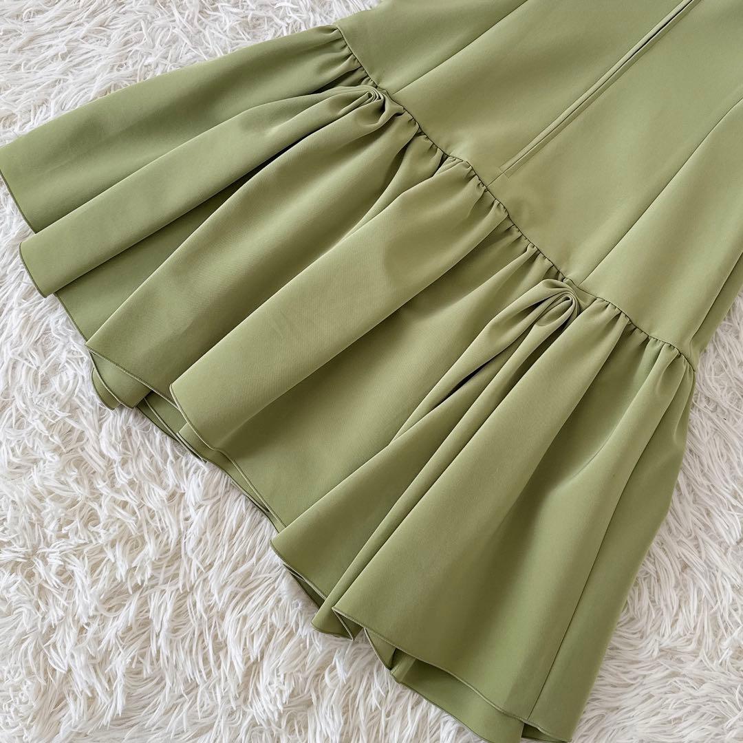 未使用級 フォクシー✨ギャザーフレアワンピース フレンチスリーブ 不織布カバー付