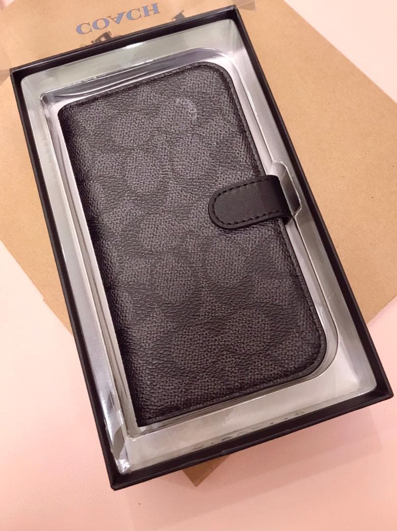 新品 coach IPHONE 14 PRO フォリオ シグネチャー キャンバス