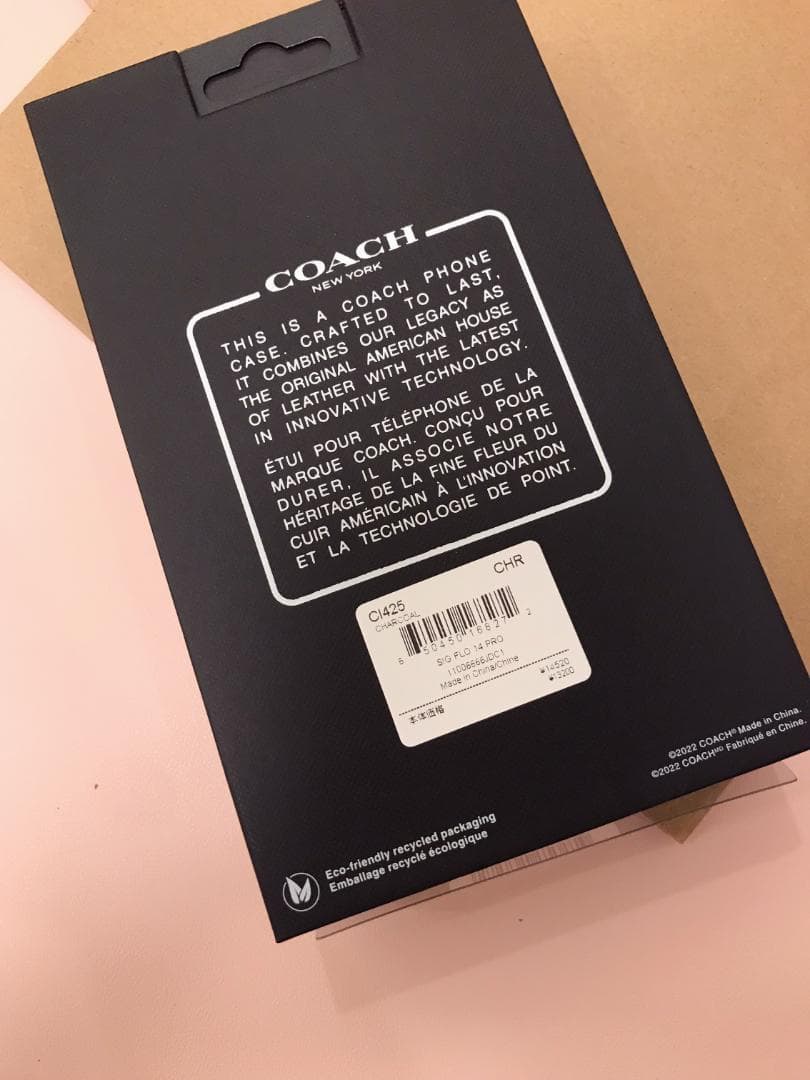 新品 coach IPHONE 14 PRO フォリオ シグネチャー キャンバス