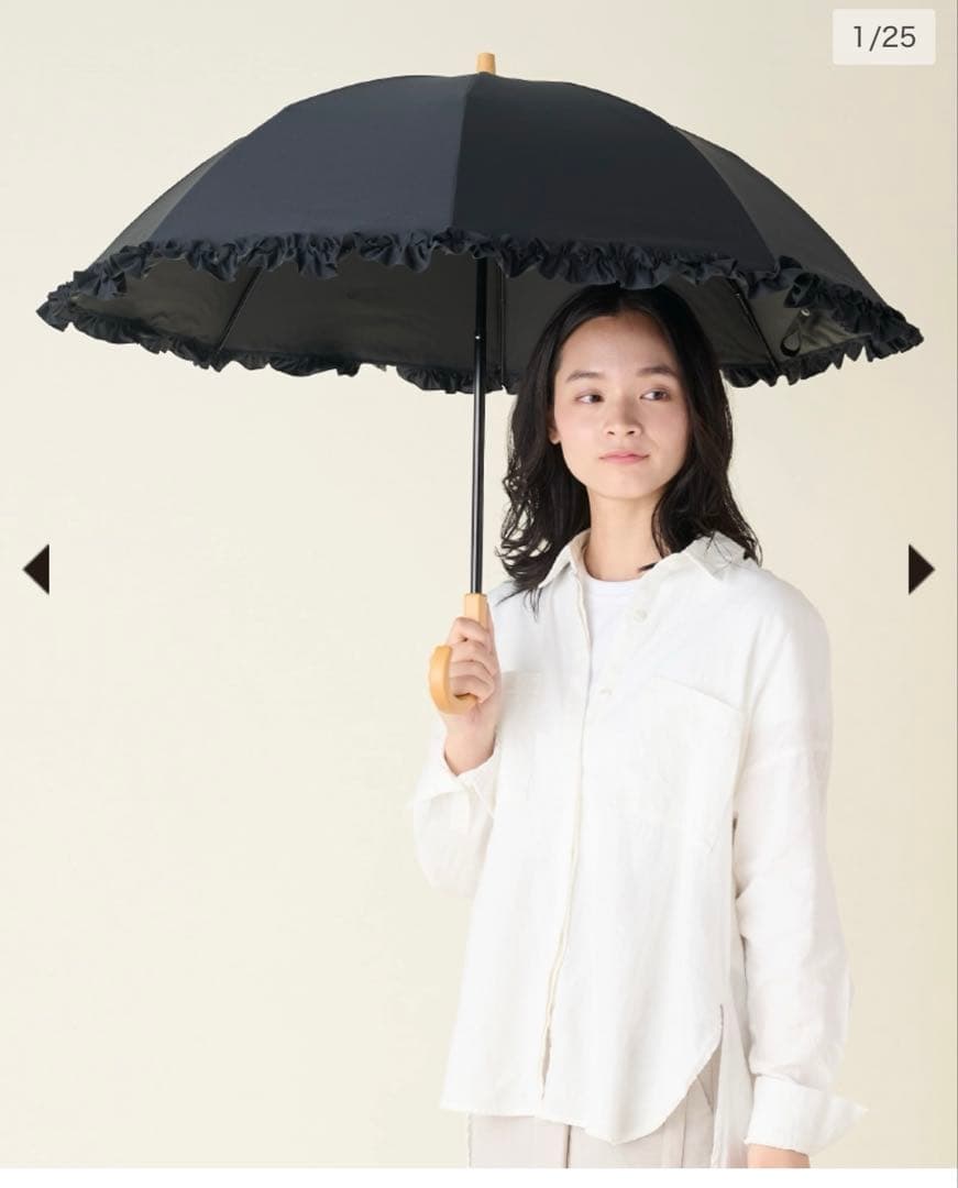 【新品、未使用】サンバリア100 2段折ブラックフリル