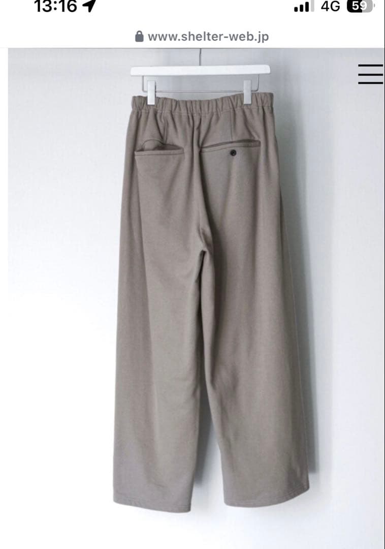 パンツ 26SS ancellm 2TUCK SWEAT PANTS