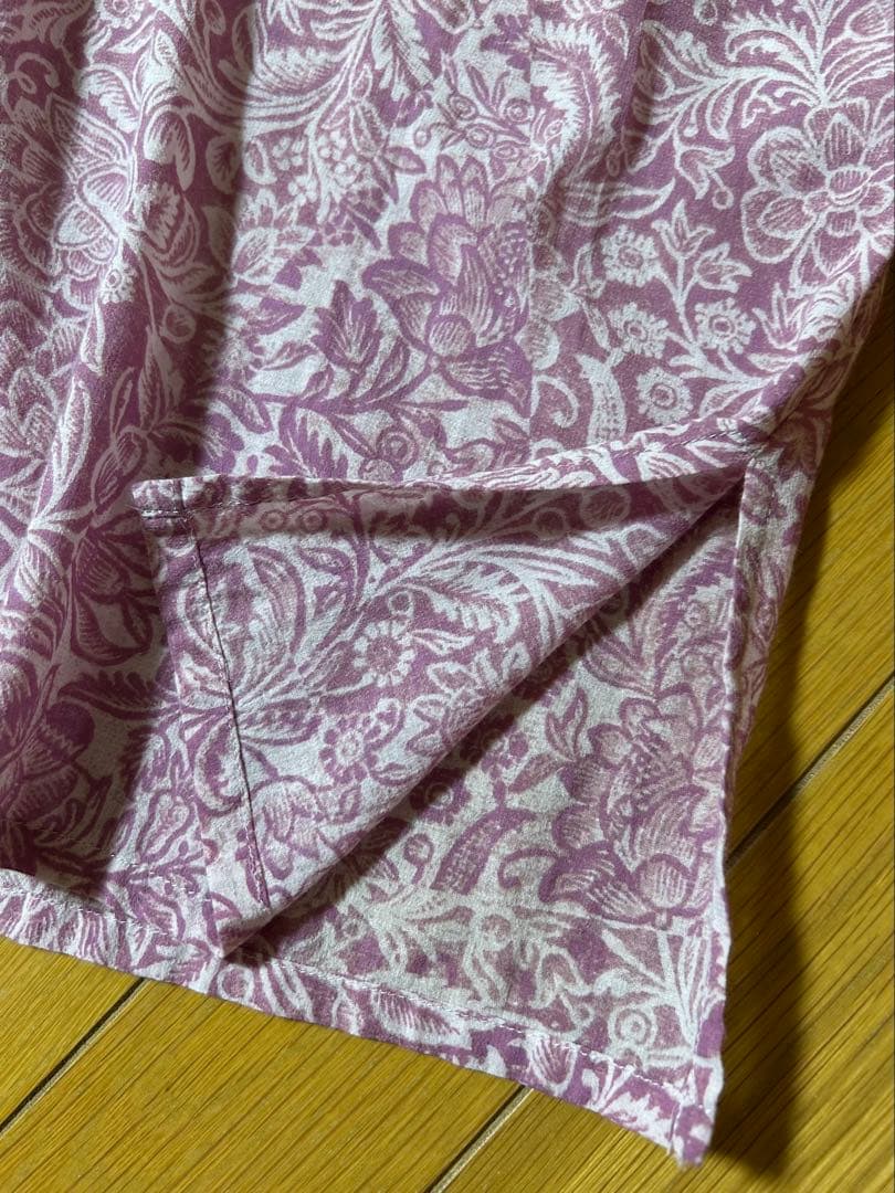 Plantation コットン リネン ボタニカル柄ワンピース