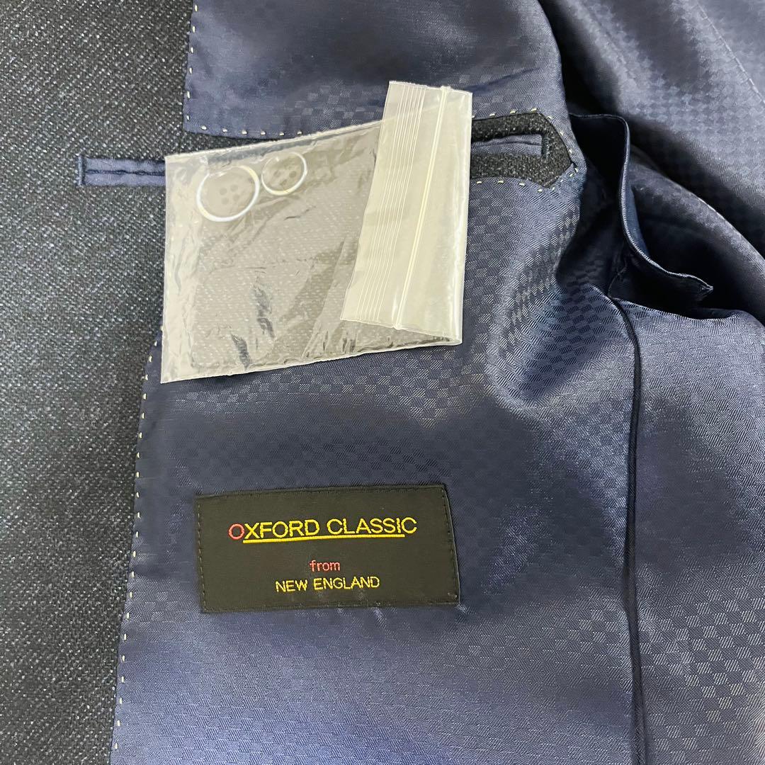 美品 オックスフォードクラシック 3ピース スーツ 紺 ウール混 96A7 XL