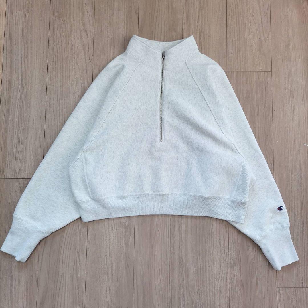 別注【CHAMPION/チャンピオン】 for JS ハーフジップスウェット