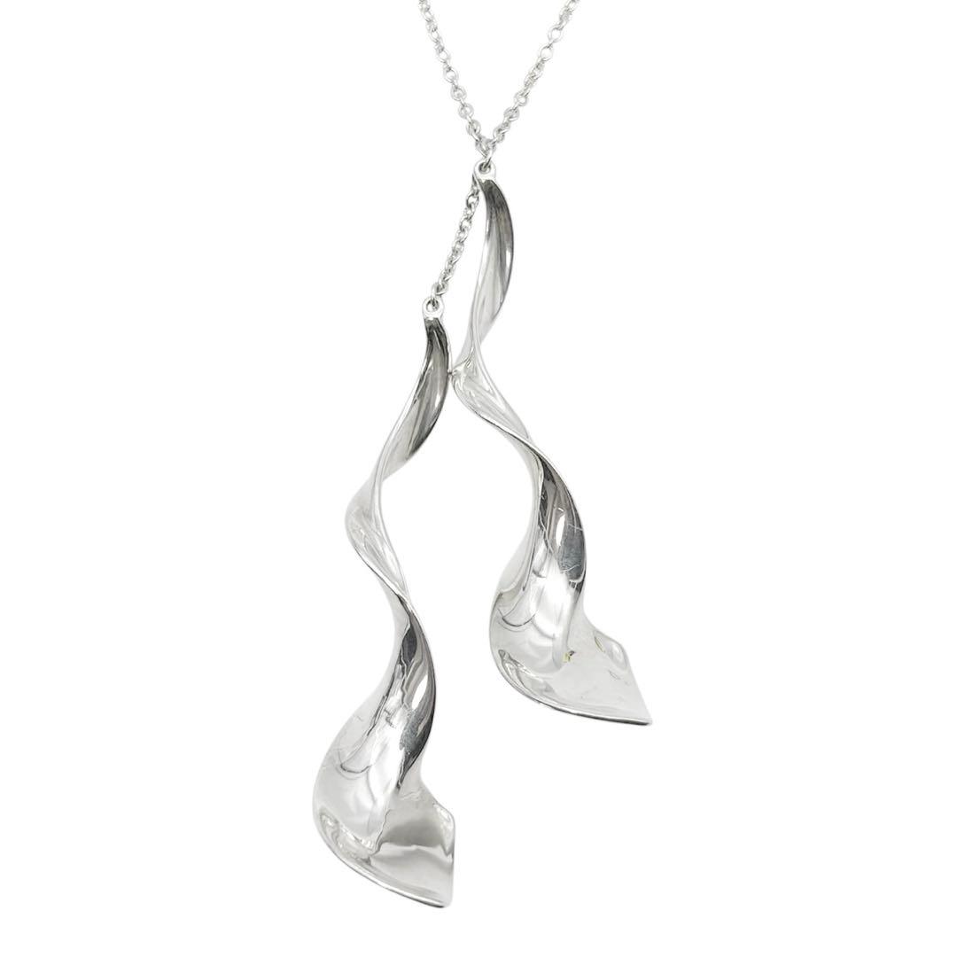 美品◎ ティファニー フランクゲーリー オーキッドダブルネックレス シルバー