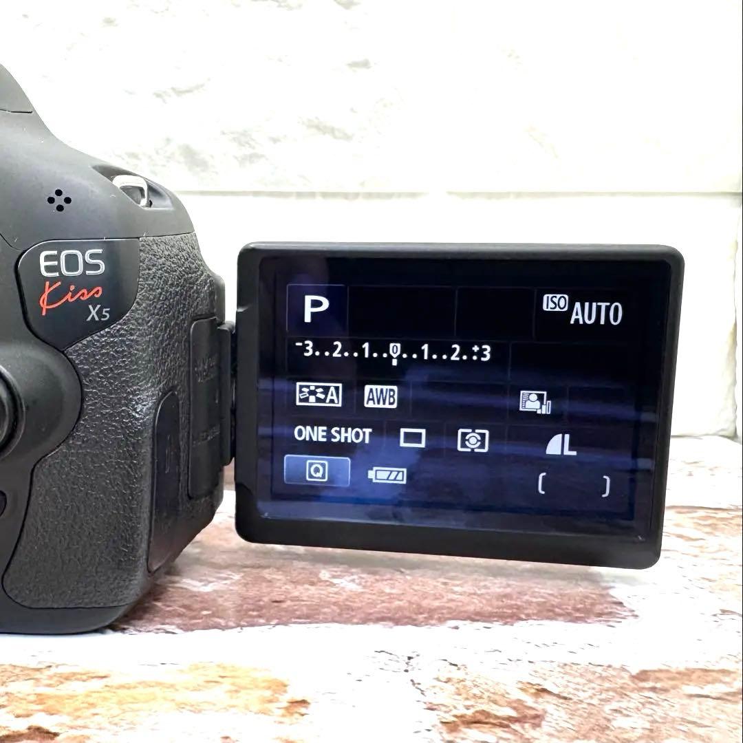 田中様希少シルバー色レンズCanon EOS KISS X5 レンズセットスマホ