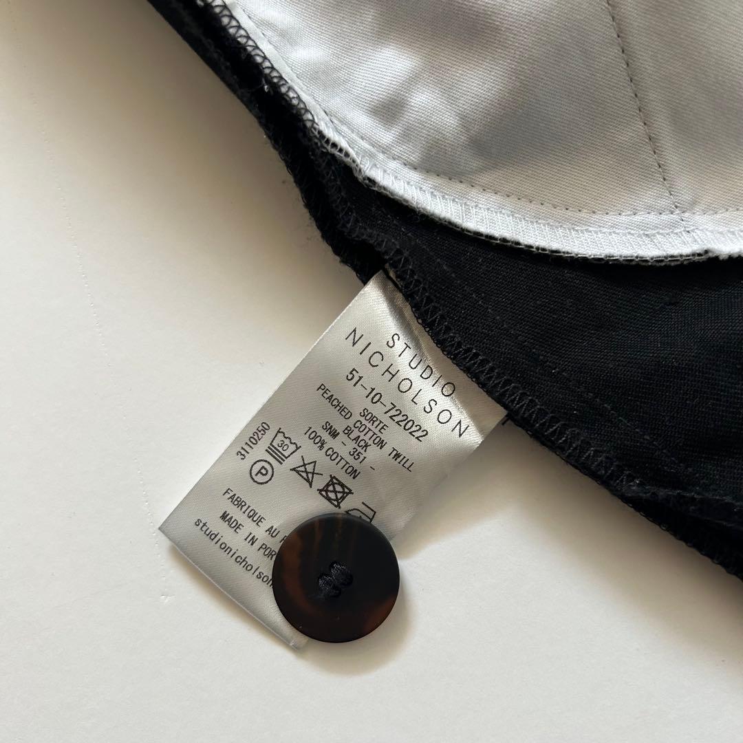 STUDIO NICHOLSON ブラック ワイドパンツ S