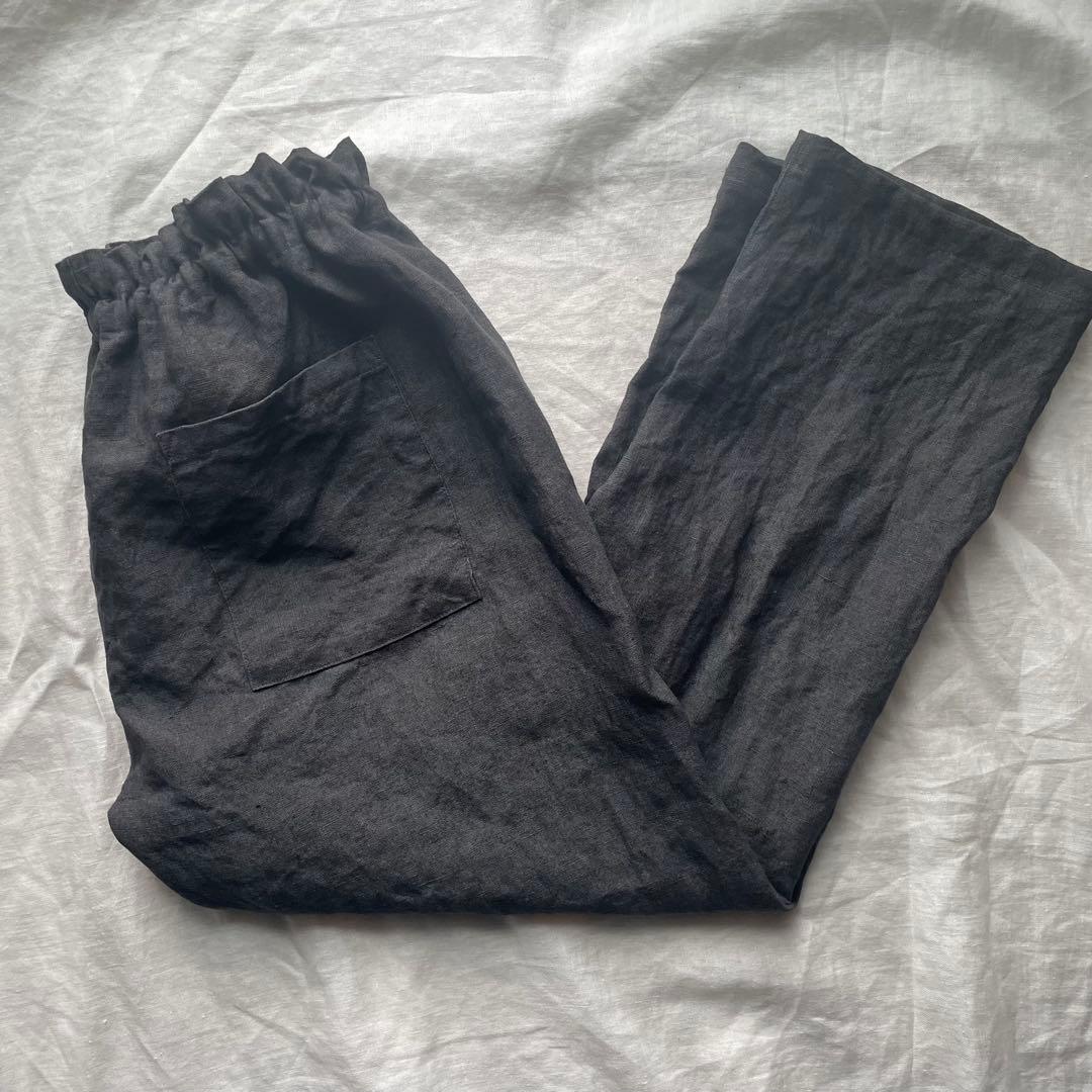 mumupoaco様リネン楽ちんパンツ うなぎの寝床 もんぺ　Lサイズ 男女兼用