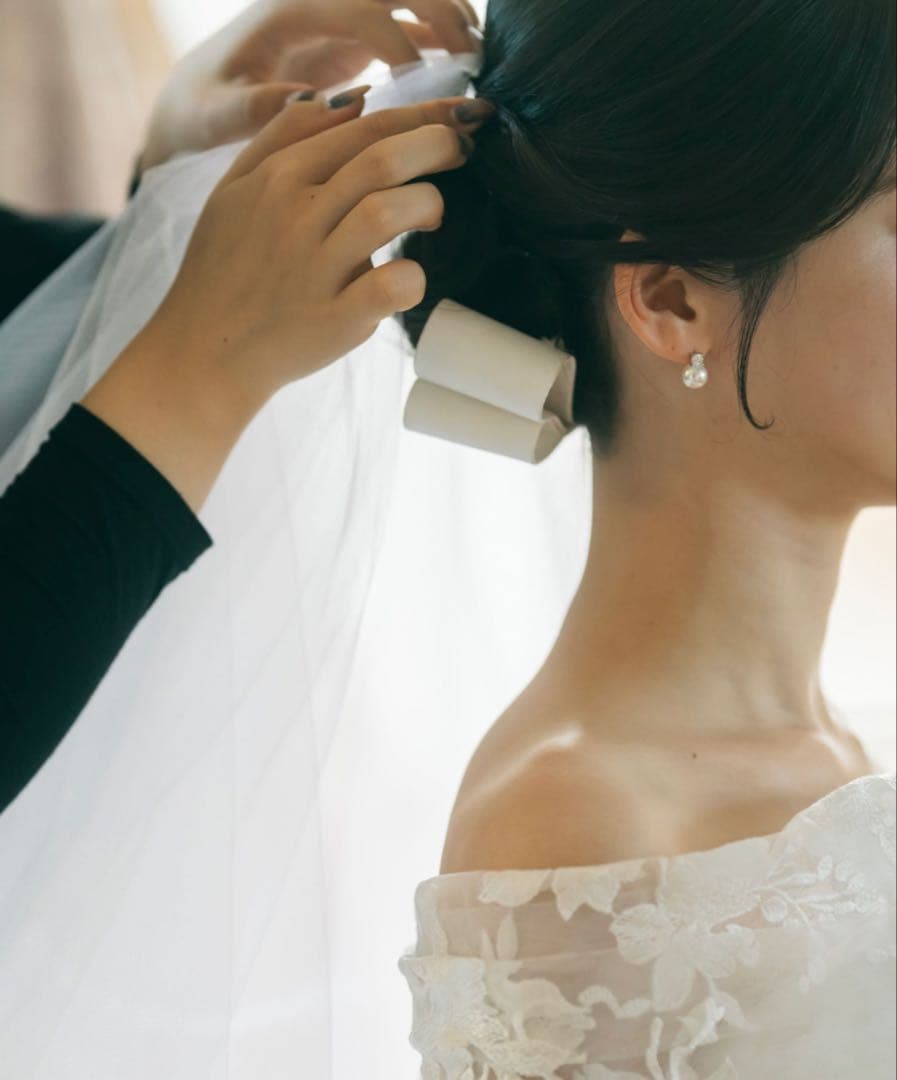 すぐに発送！18センチ✖️5センチ　オリジナル♡シルク100%のリボンボンネ