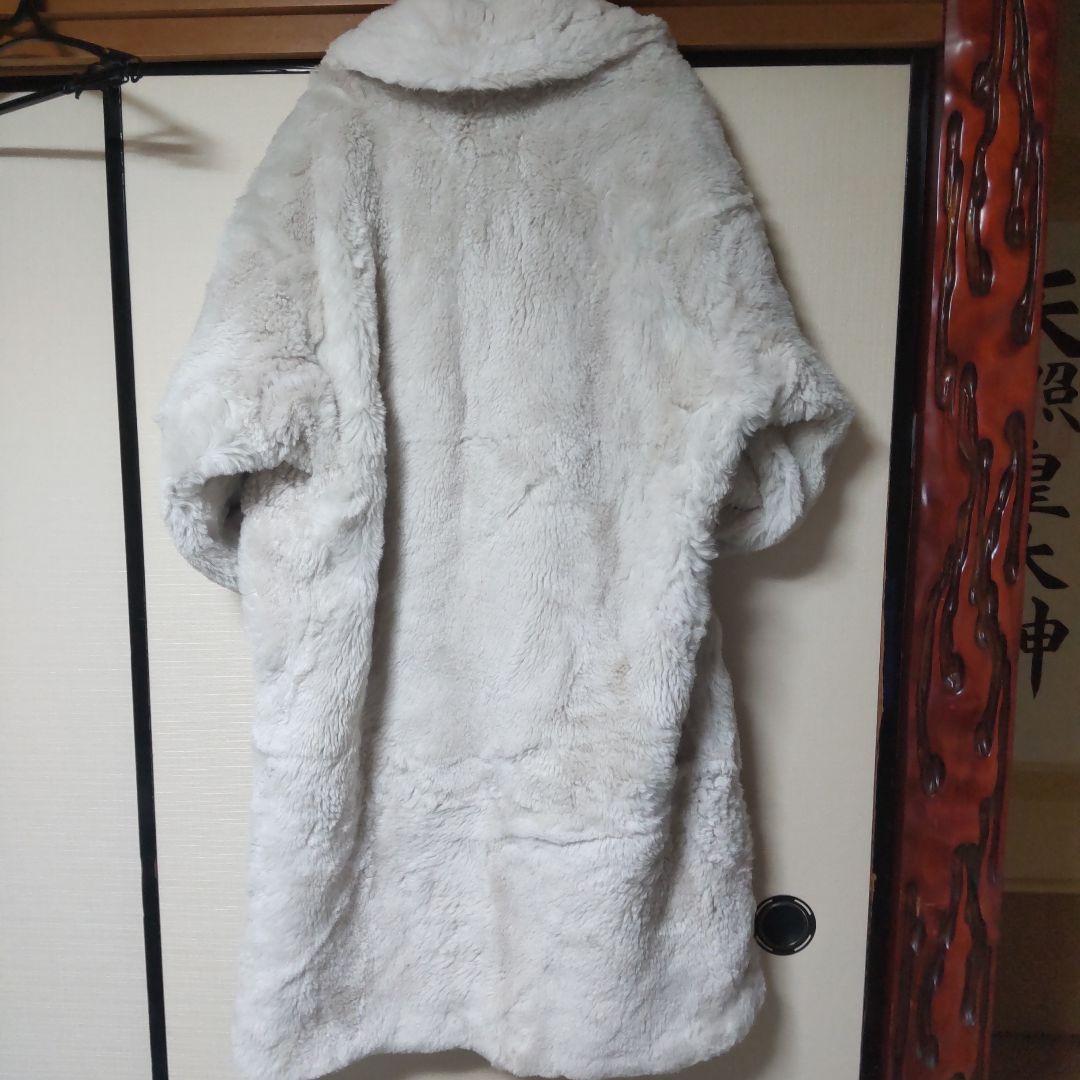 ダイナグラム、グレースコンタネンタルファーコートボア素材36サイズホワイト