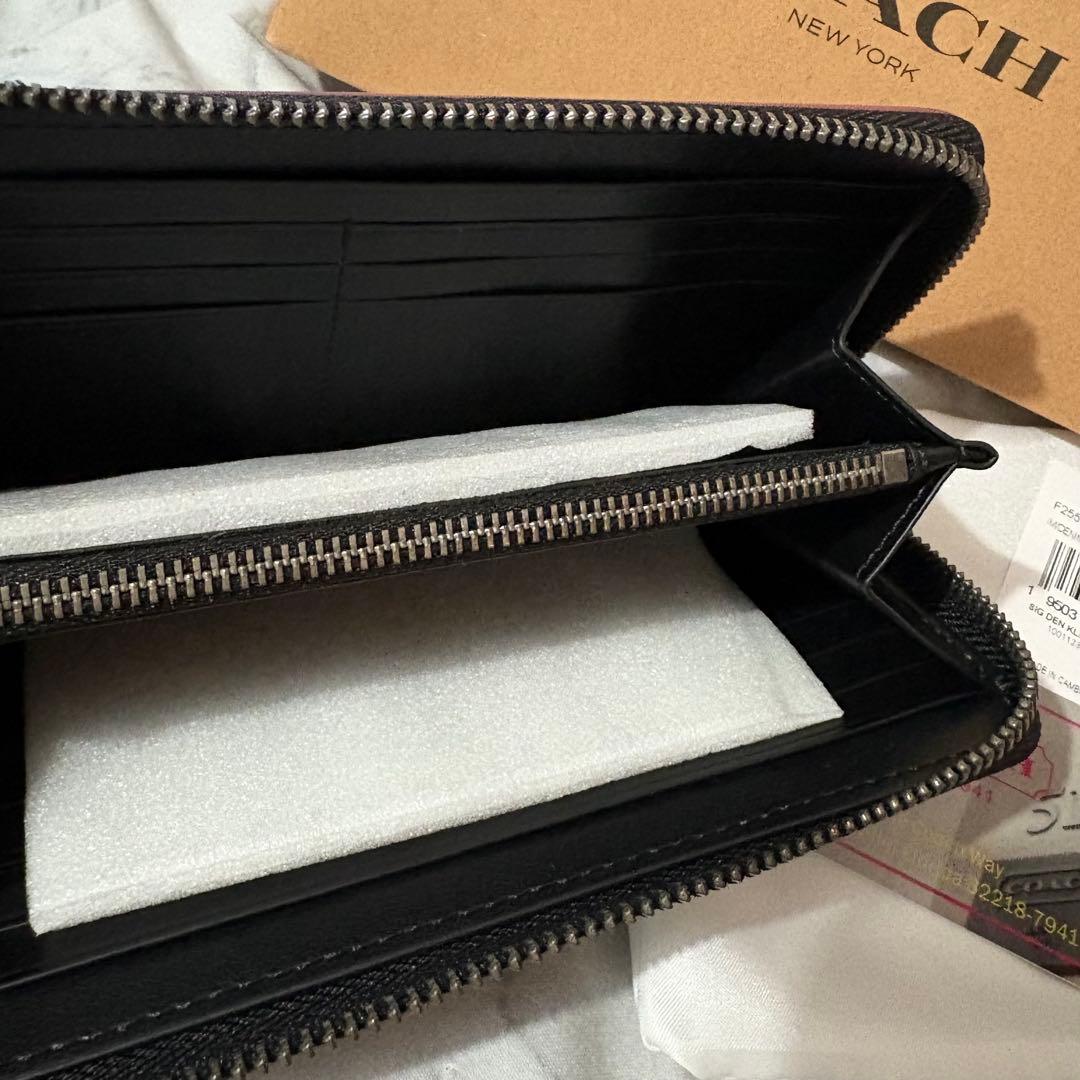 未使用品★COACH コーチ 長財布 F25517 ブラック シグネチャー
