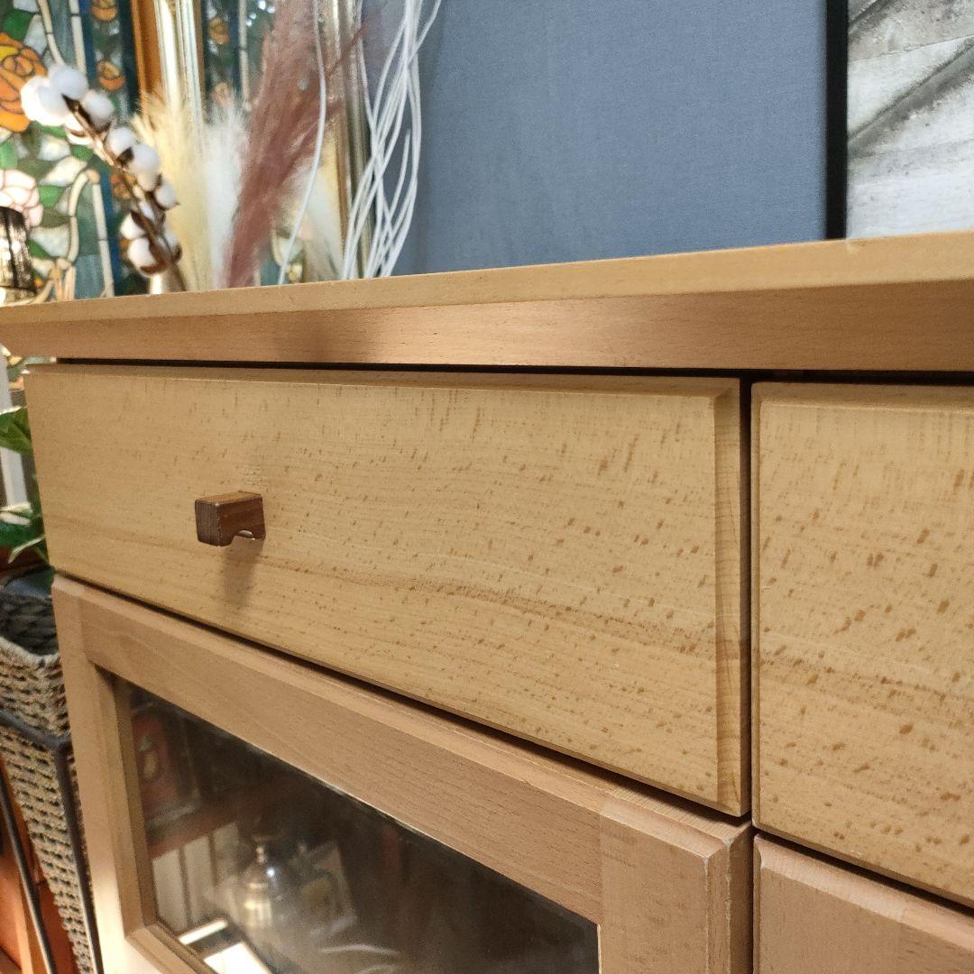 日進木工 キャビネット サイドボード ビーチ材 収納家具 飛騨家具