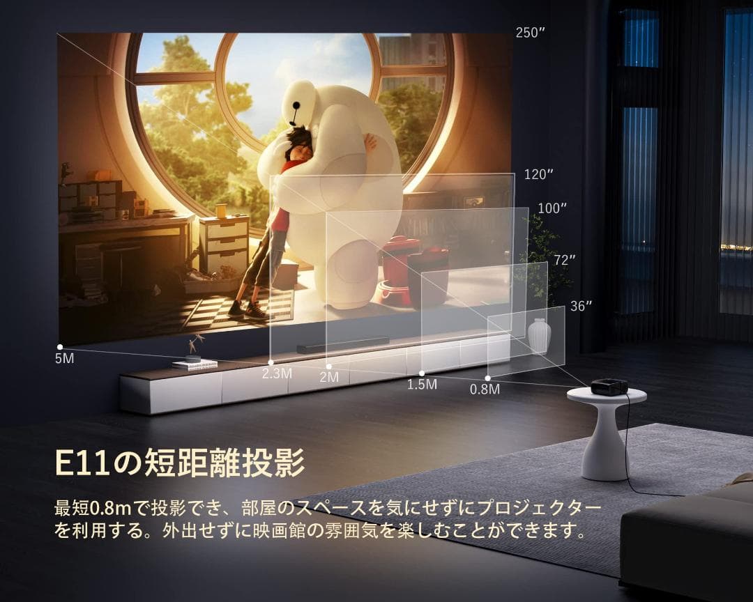 プロジェクター 超小型 Bluetooth51搭載 家庭用短距離投影