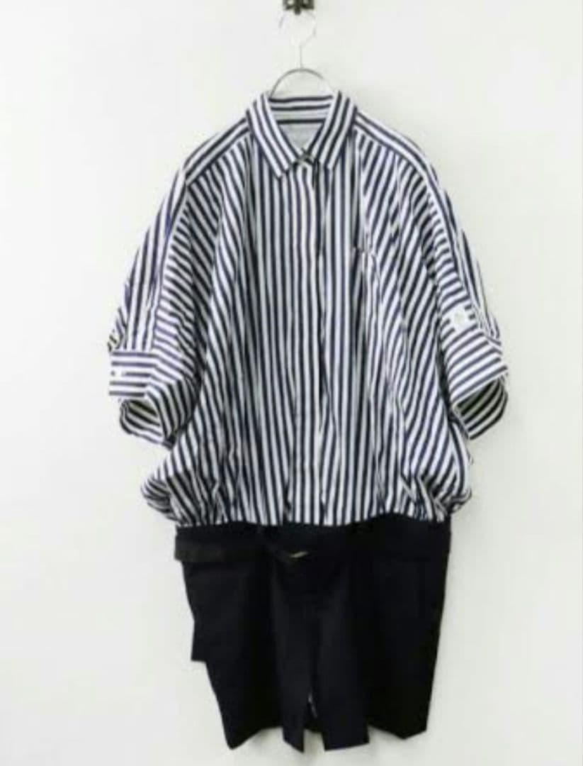 sacai サカイ THOMAS MASON ハーフスリーブシャツワンピース