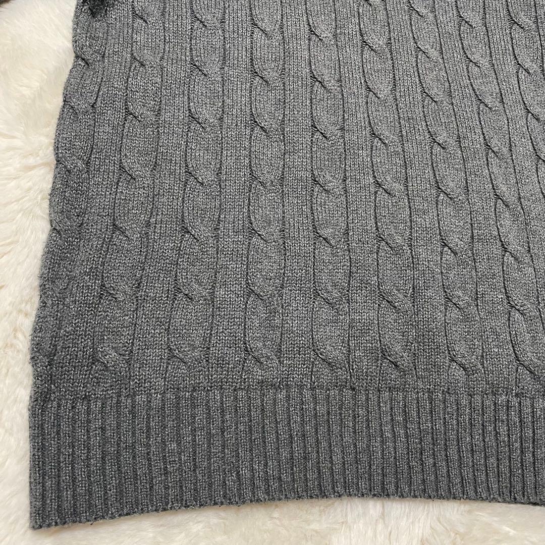 ポロラルフローレン　L ケーブルニット　コットン　ポニー　クルーネック　セーター