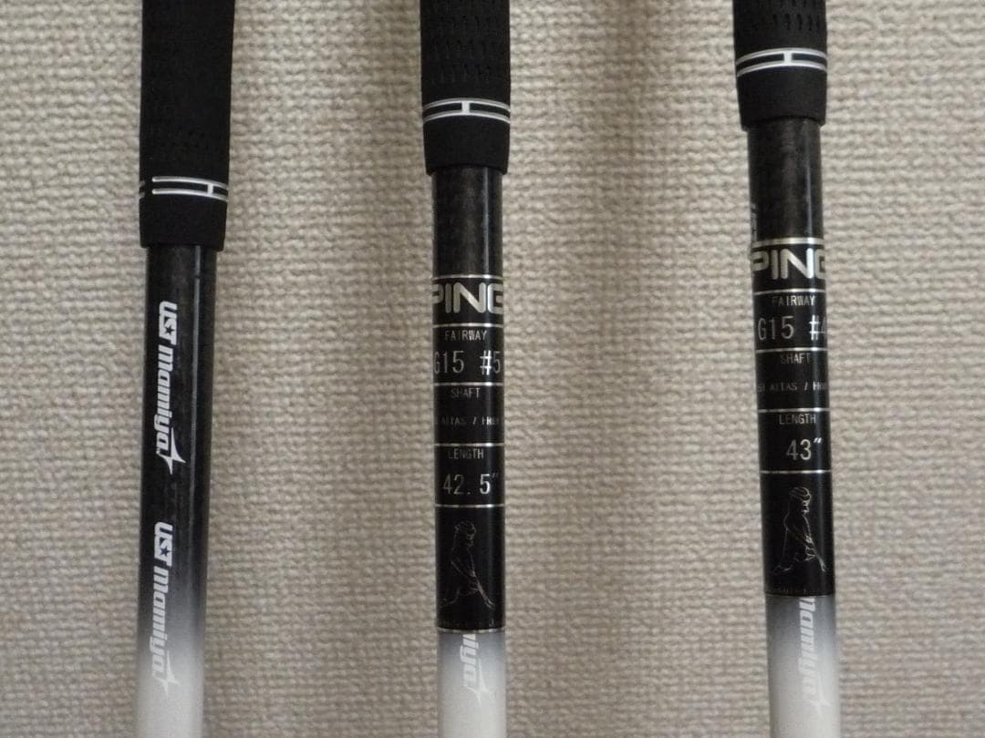 ping g15 fw 4w、5w、7w 純正品　初代attas7fwｓ　セット