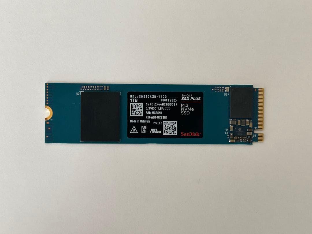 内蔵型SSD SanDisk SSD PLUS 1TB nvme PClE Gen 3.0