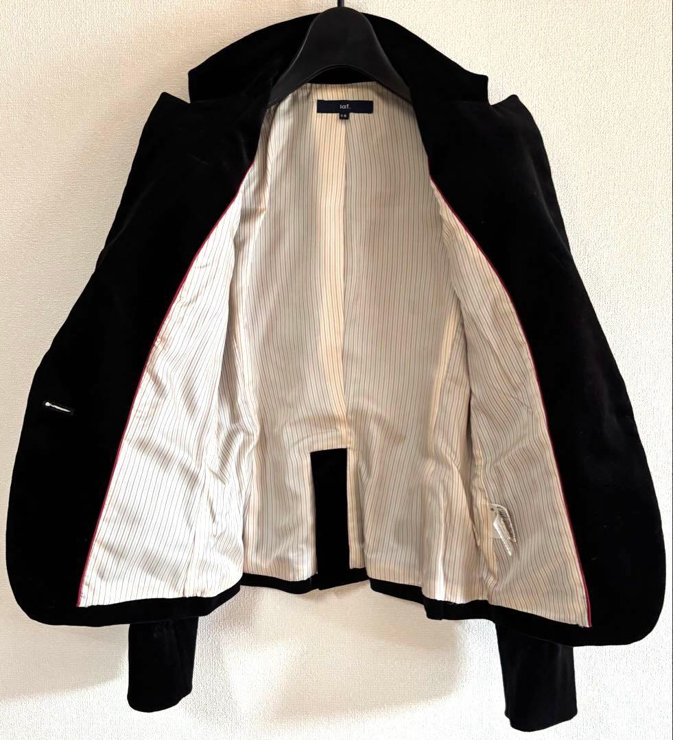 la.f ブラック ベルベットテーラードジャケット　Sサイズ
