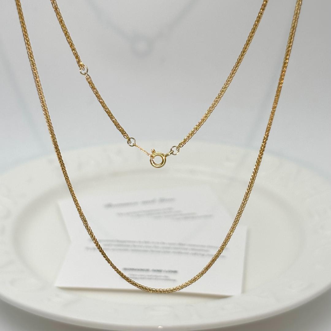 K18ゴールド ツイストチェーン ネックレス 約45cm