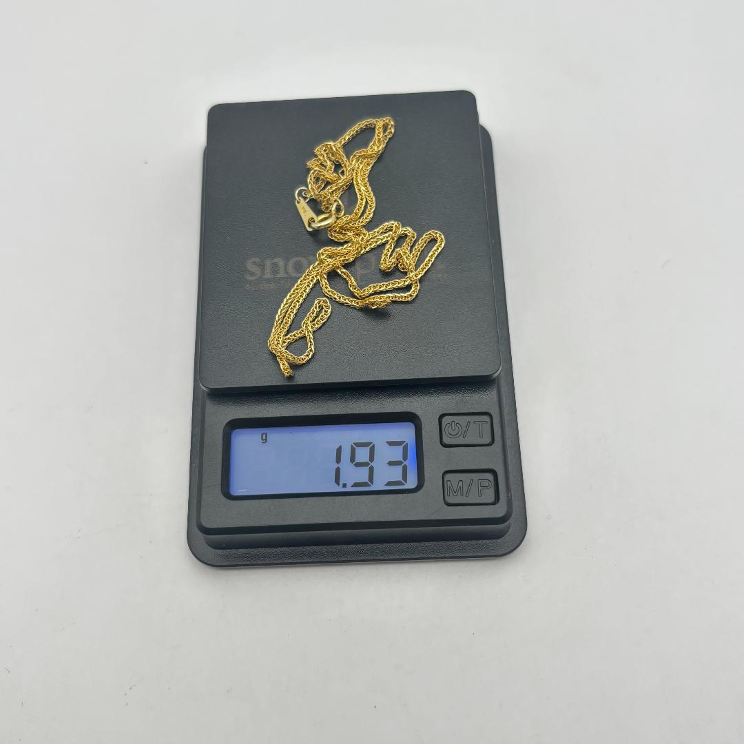 K18ゴールド ツイストチェーン ネックレス 約45cm