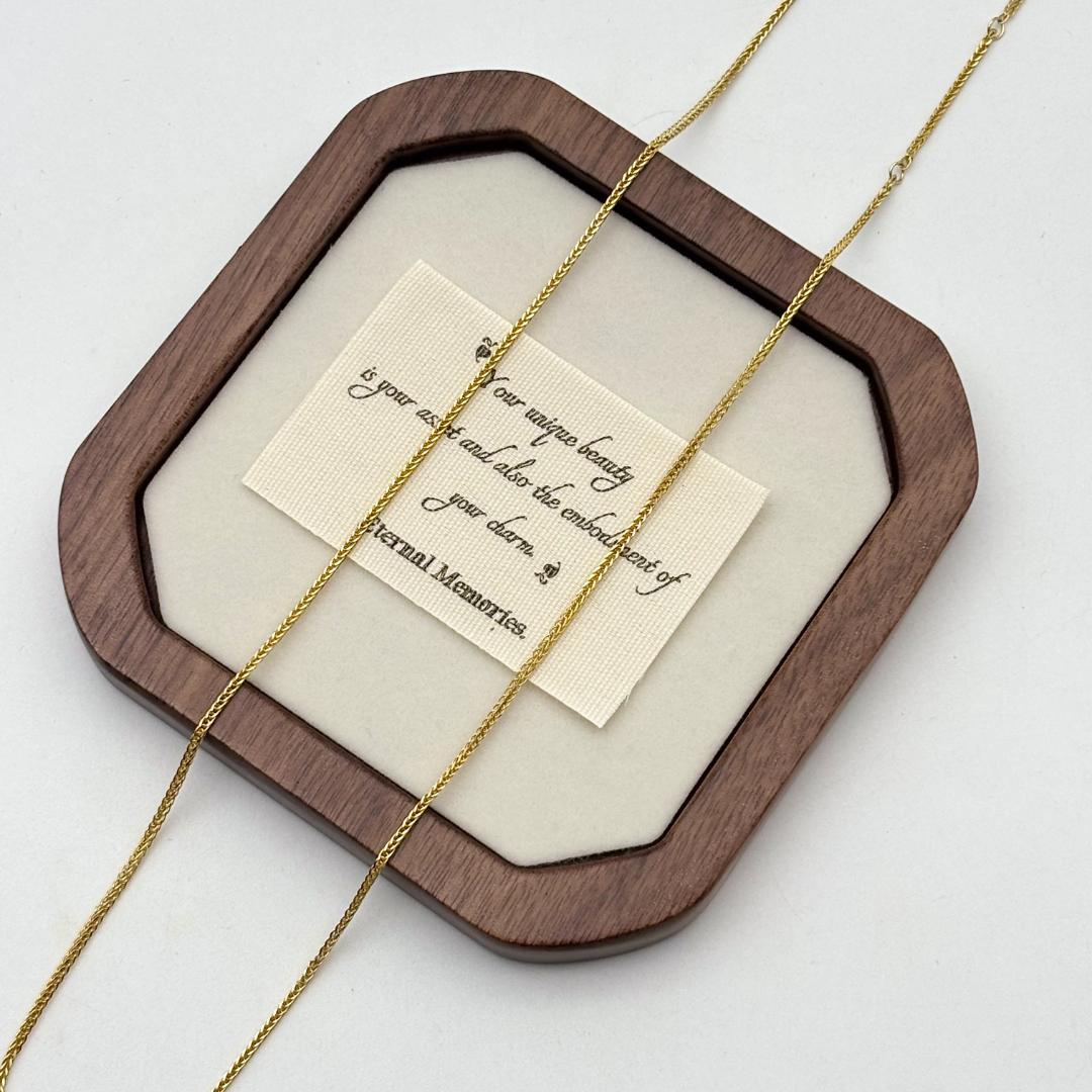 K18ゴールド ツイストチェーン ネックレス 約45cm