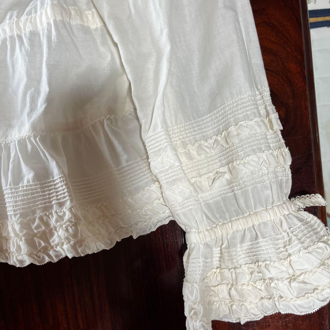 美品☆ピンクハウス☆アイボリーフード付きオーバーブラウス