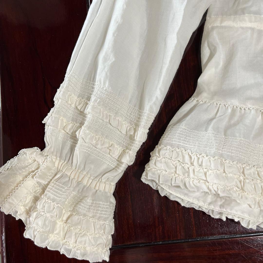 美品☆ピンクハウス☆アイボリーフード付きオーバーブラウス