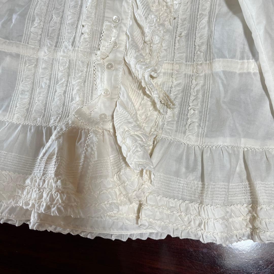 美品☆ピンクハウス☆アイボリーフード付きオーバーブラウス