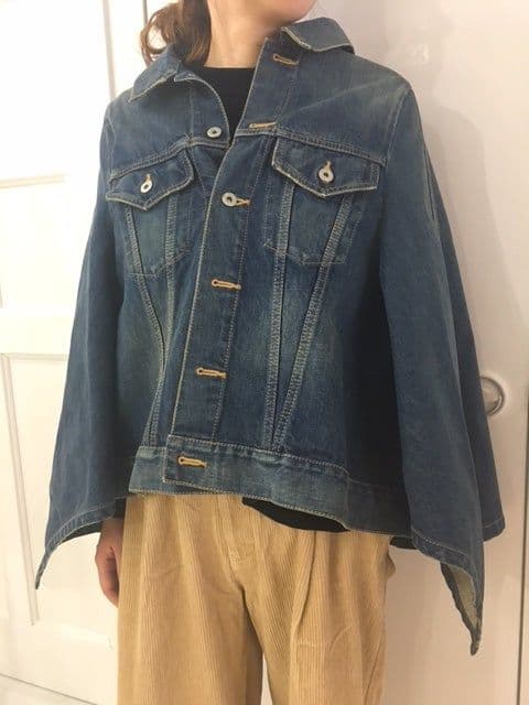 JUNYA WATANABE　リメイク　デニム　ジャケット　ポンチョ　ケープ