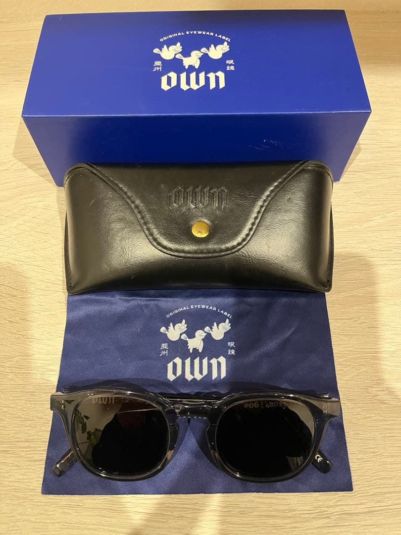 Own 亜州眼鏡 #06 グレー スクエア型 サングラス セフティー