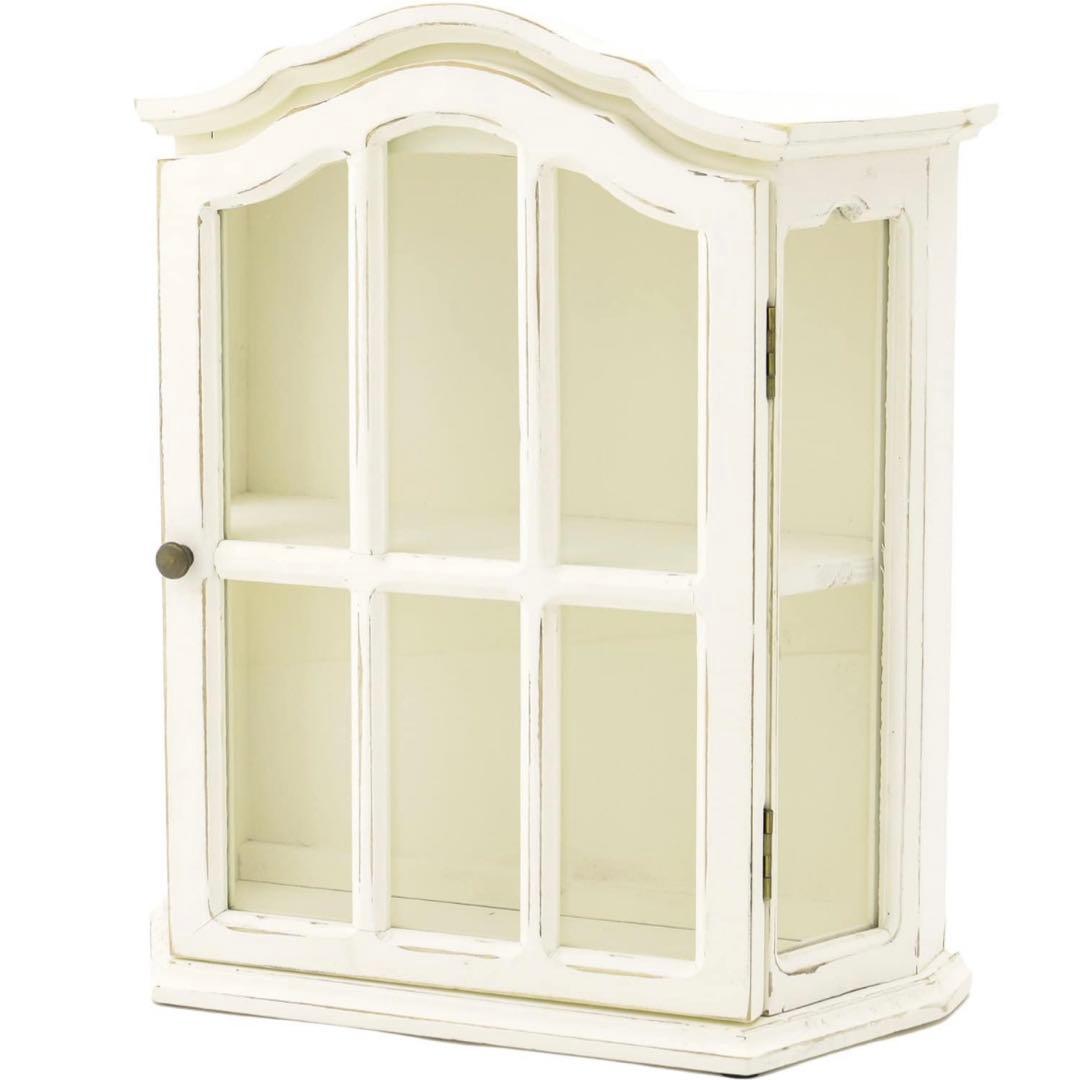 完売品 アンティークコレクションキャビネット salut! サリュ ホワイト